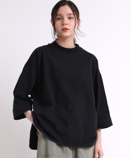 tシャツ M1820 26/-リサイクルプレーティング五分袖プルオーバー レディース | RNA-N | 18
