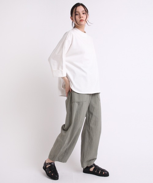 tシャツ M1820 26/-リサイクルプレーティング五分袖プルオーバー レディース | RNA-N | 10