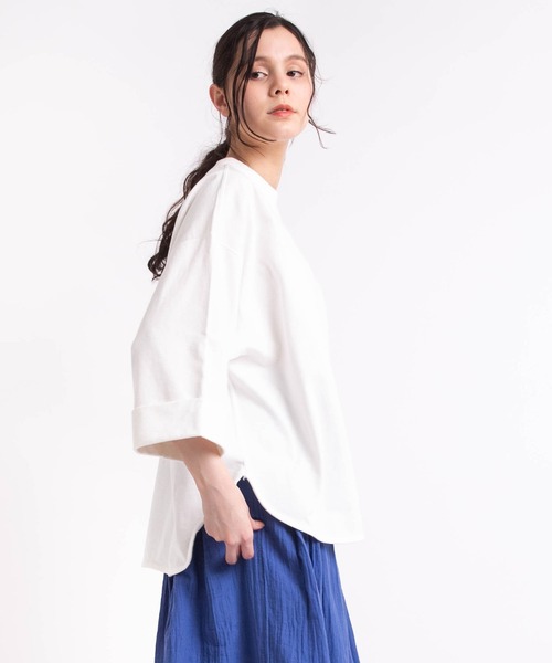 tシャツ M1820 26/-リサイクルプレーティング五分袖プルオーバー レディース | RNA-N | 13