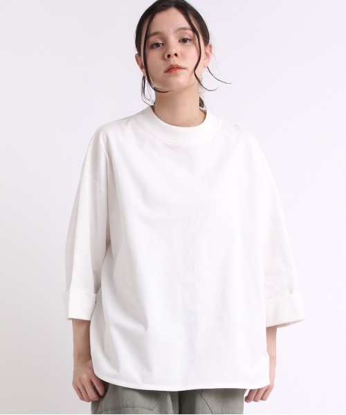 tシャツ M1820 26/-リサイクルプレーティング五分袖プルオーバー レディース | RNA-N | 08