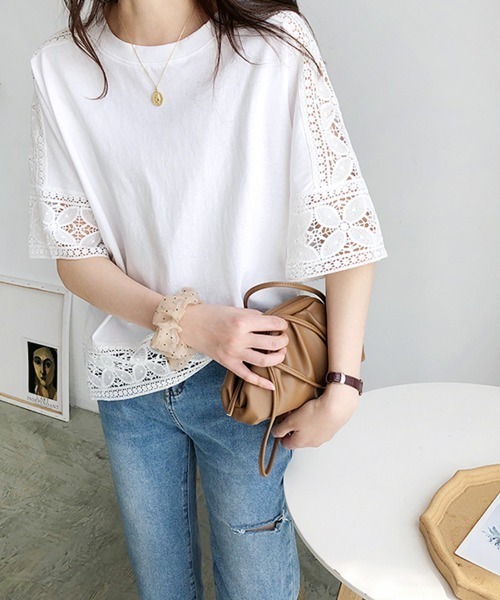 tシャツ ポイントシースルートップス レディース : ZOZOTOWN