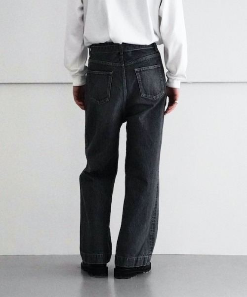 yass ジーンズ yass BELTED DENIM TROUSER USED メンズ : ZOZOTOWN