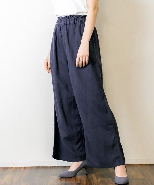 最先端 atONE パンツ リネンワイドパンツ レディース : ZOZOTOWN Yahoo パンツ