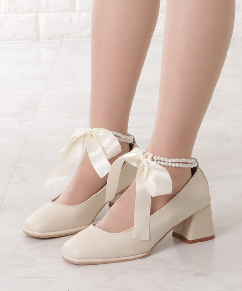 Lace Ladies（レースレディース） パンプス パールストラップチャン