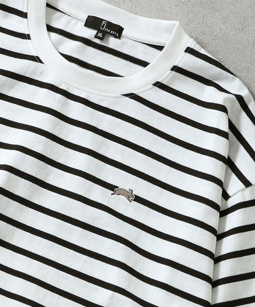 ZIP FIVE（ジップ ファイブ） tシャツ 半袖 「ZIP FIVE」動物刺繍 ワン