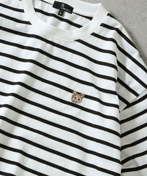 ZIP FIVE（ジップ ファイブ） tシャツ 半袖 「ZIP FIVE」動物刺繍 ワン