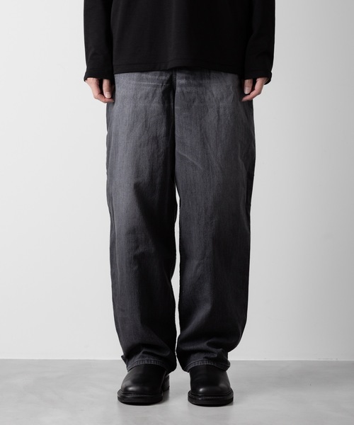 ワイドパンツ ジーンズ WASHED WIDE DENIM メンズの画像
