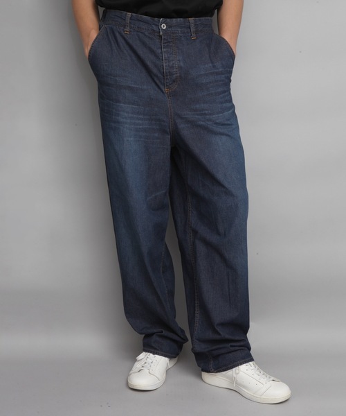 ワイドパンツ ジーンズ WASHED WIDE DENIM メンズの画像