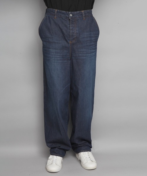 ワイドパンツ ジーンズ WASHED WIDE DENIM メンズの画像