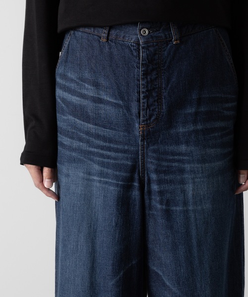 ワイドパンツ ジーンズ WASHED WIDE DENIM メンズの画像