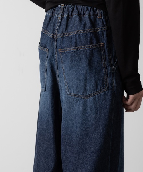 ワイドパンツ ジーンズ WASHED WIDE DENIM メンズの画像