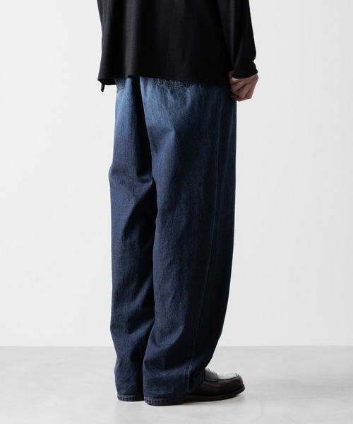 ワイドパンツ ジーンズ WASHED WIDE DENIM メンズの画像