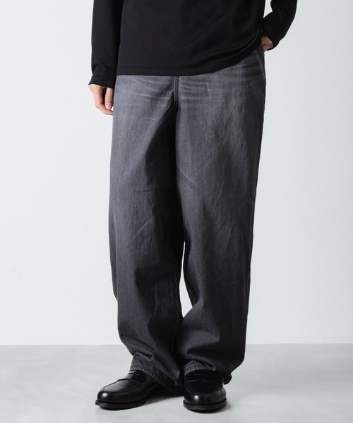 ワイドパンツ ジーンズ WASHED WIDE DENIM メンズの画像
