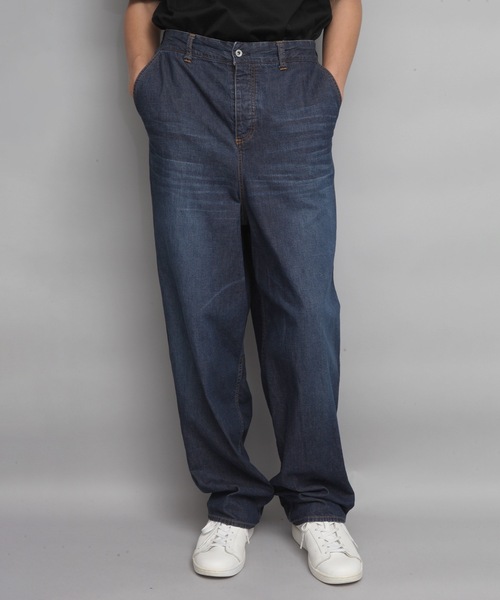 ワイドパンツ ジーンズ WASHED WIDE DENIM メンズの画像