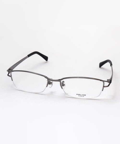 POLICE 伊達メガネ メガネ 眼鏡 「POLICE/ポリス」ハーフリム