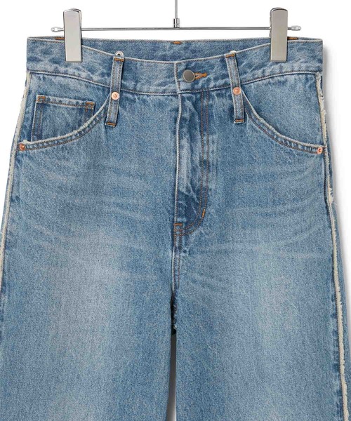 【サステナブル】フリンジアジャストデニムパンツ ADAM ET ROPE' 【サステナブル】フリンジアジャストデニムパンツ