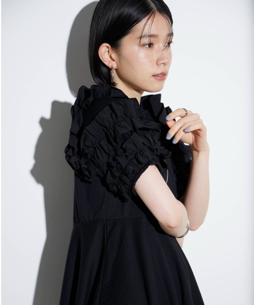 A15835 美品 マルニ　裾フリル　ペプラムカットソー　ネイビー　36 Lajour｜裾フリルペプラムトップス | Rakuten Fashion(楽天