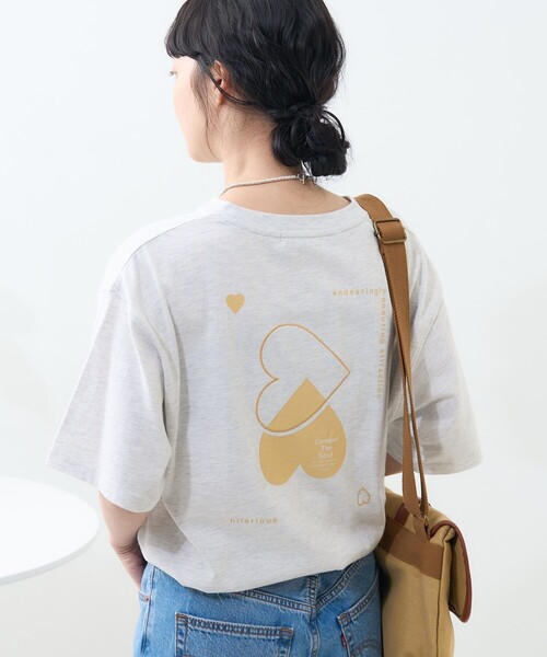 FREAK'S STORE tシャツ ダブルハートTシャツ レディース