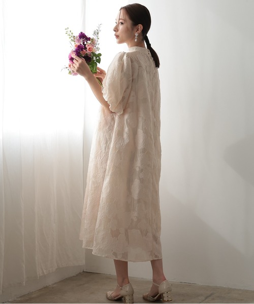 PREFERIR ドレス ランタンスリーブ 結婚式 オケージョン