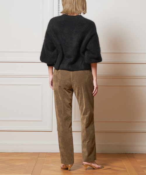 IENA LA BOUCLE ファーニットカーディガン ラクーンファー グレー IENA LA BOUCLE カーディガン ファーニットカーディガン