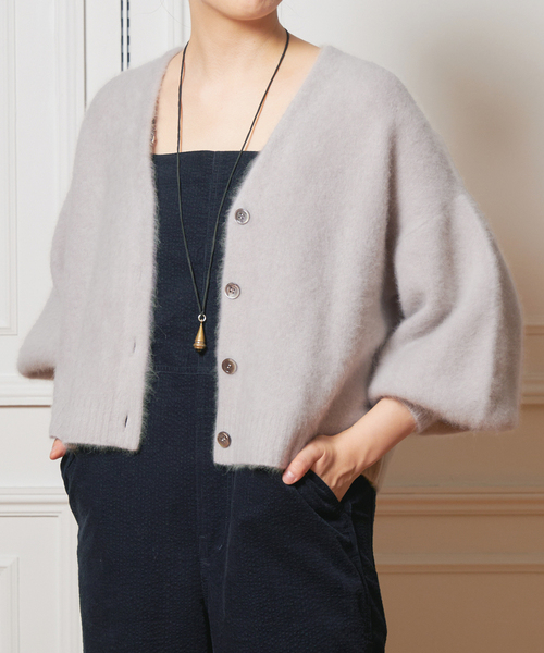 IENA LA BOUCLE カーディガン ファーニットカーディガン