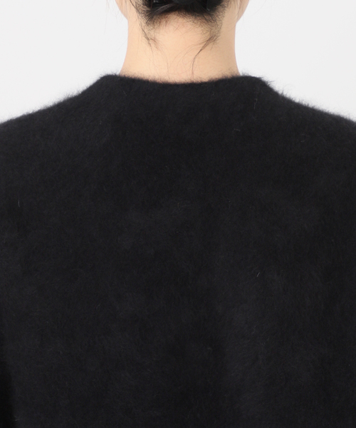 美品 IENA LA BOUCLE ファーニットカーディガン ラクーン ブラック