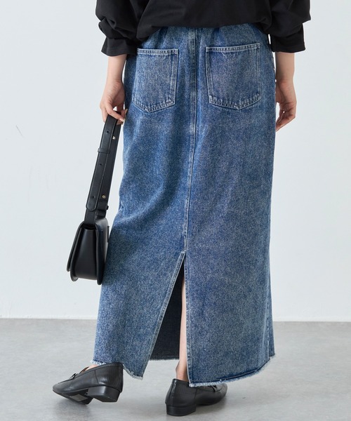 黒デニムタイトスカート スタッズ付き ALLSAINTS デニムスカート WINNIE SEAM STUDDED DENIM MINI