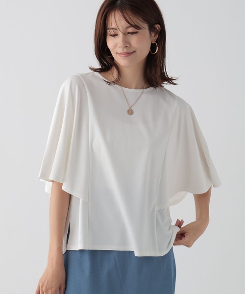 Elura tシャツ ドレスアップ袖フレアプルオーバー/131560