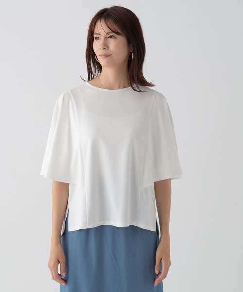 Elura tシャツ ドレスアップ袖フレアプルオーバー/131560