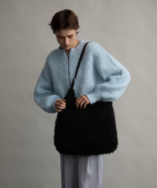 Aunt Marie's（アントマリーズ） ハンドバッグ ボアレザーハンドルBAG