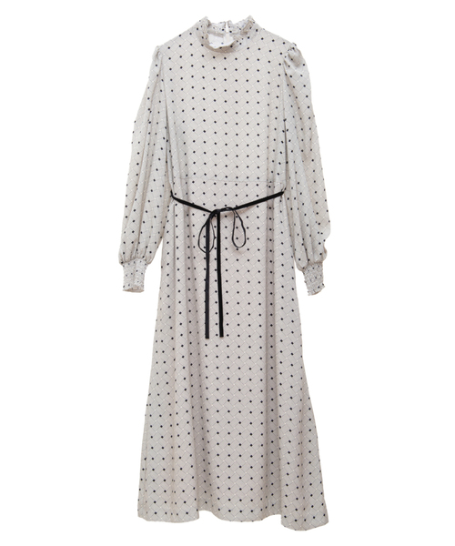 Tiara（ティアラ） ワンピース バスケットドットプリントナロードレス