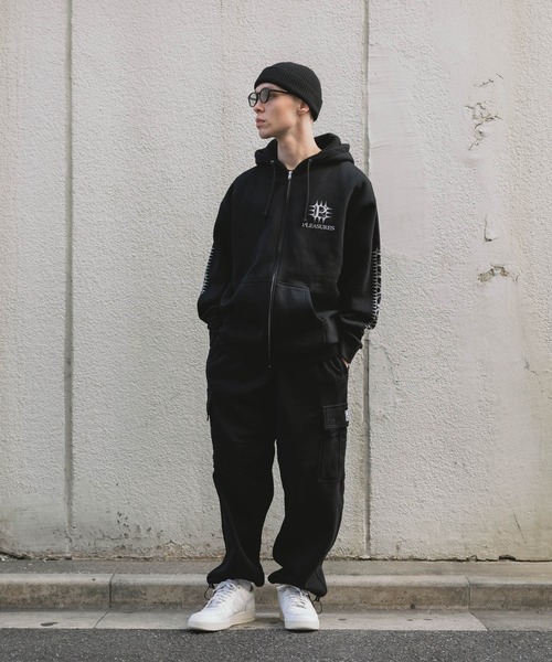 アプレスフーディ PLEASURES パーカー PLEASURES/プレジャーズ SPIKE ZIP HOODIE