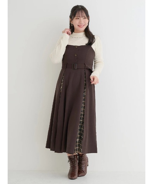 極美品＊Y’s ジャンパースカート 茶色 ロングワンピース 日本製 ヴィンテージ ReーJ＆SUPURE（リジェイ＆スプル） ワンピース ジャンパースカート