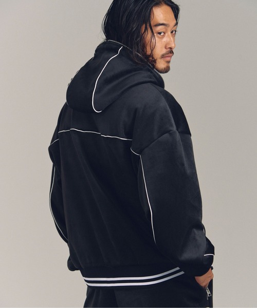 GALLIS ADDICTION パーカー GA VELOR TRACK ZIP HOODIE メンズ
