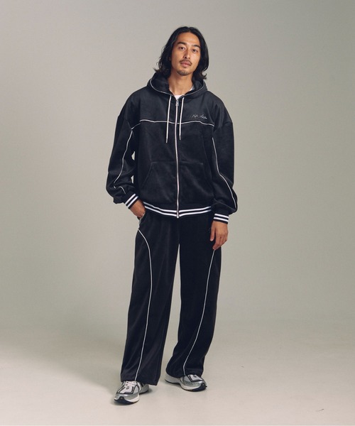 特別価格 GALLIS ADDICTION パーカー GA VELOR TRACK ZIP HOODIE メンズ トップス