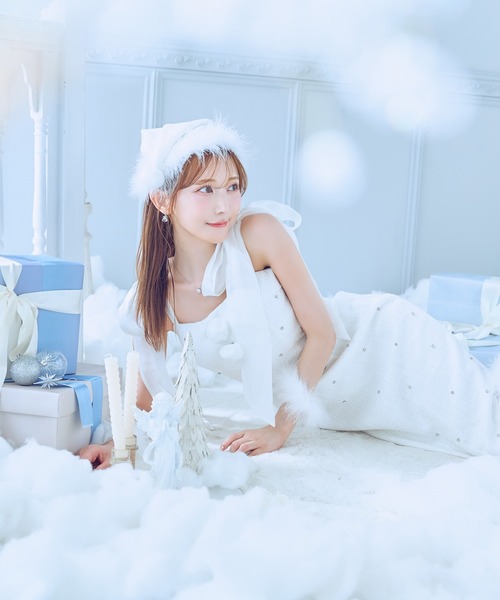 sugar nine コスプレ リボンショルダーツイードビジューミディアム