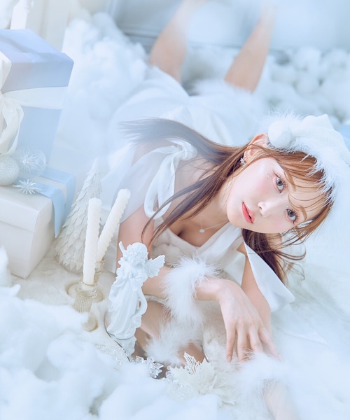 ショルダーリボンビジューサンタコスプレ sugar nine コスプレ ショルダーリボンビジューサンタ「サンタコス 4点