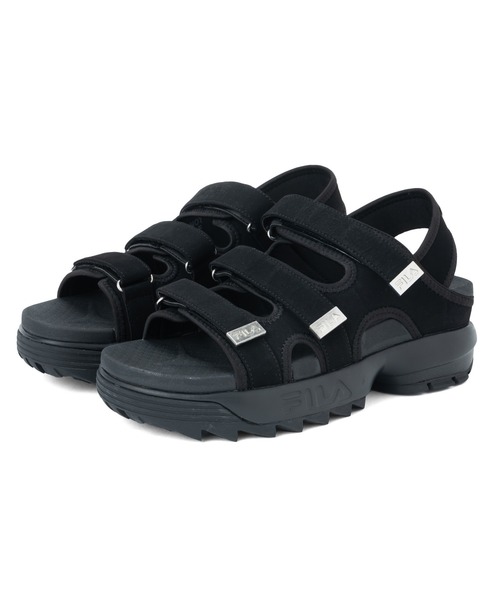 FILA★ZEN SLIDE★ベルクロ サンダル★ロゴ★兼用★厚底★BLACK Amazon | Fila Women's Sleek Slide LT Sandal, Black/Gold