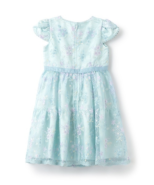mezzo piano ワンピース 花ブーケレース刺しゅう ワンピース キッズ