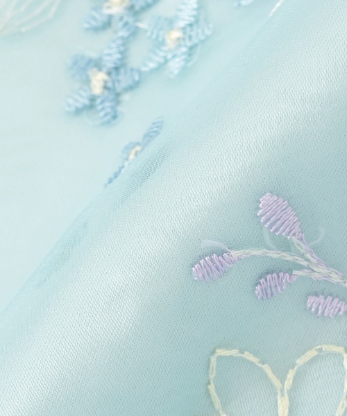 mezzo piano ワンピース 花ブーケレース刺しゅう ワンピース キッズ