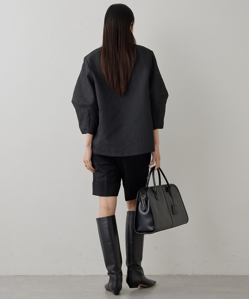 THE PAUSE ブラウス シャツ 「THE PAUSE」ジャガードパフスリーブ 