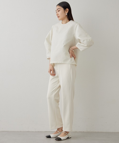 THE PAUSE ブラウス シャツ 「THE PAUSE」ジャガードパフスリーブ 