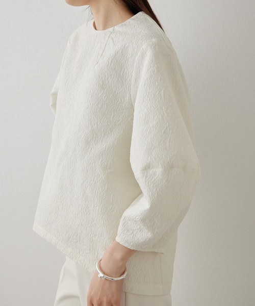 THE PAUSE ブラウス シャツ 「THE PAUSE」ジャガードパフスリーブ 