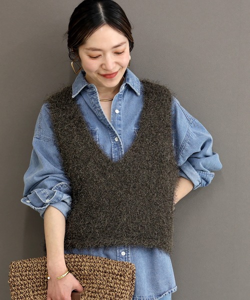 Gabardine K.T（ギャバジンK.T） ベスト ジレ 「2WAY」和紙×peフリーゼ