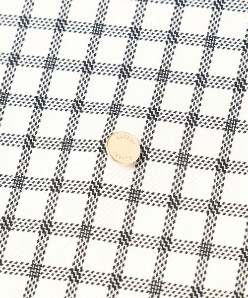 トップス cullni check pull over セール】Sheer Check Cloth Drawstring Long Sleeve Pullover