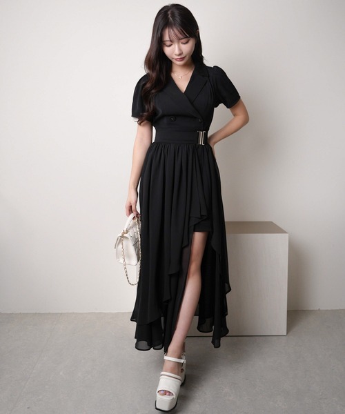 LIP SERVICE 2wayフレアシフォンジャケットワンピース LIP SERVICE ワンピース 2wayフレアシフォンジャケット
