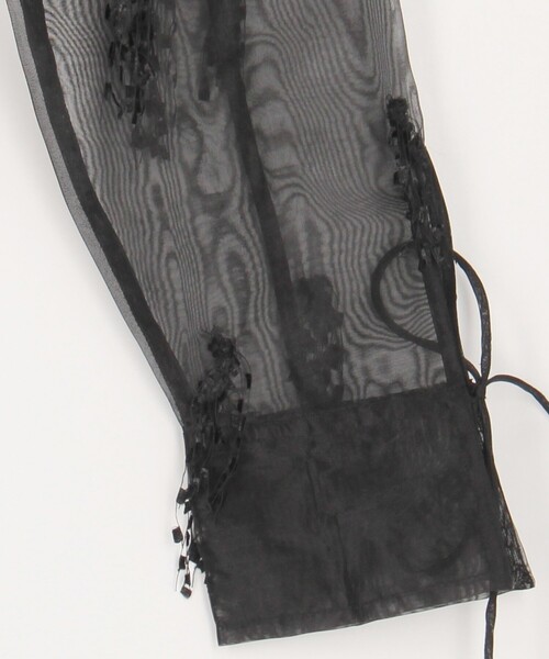 GANNI ブラウス シャツ GANNI/ガニー Fringed Organza Shirt