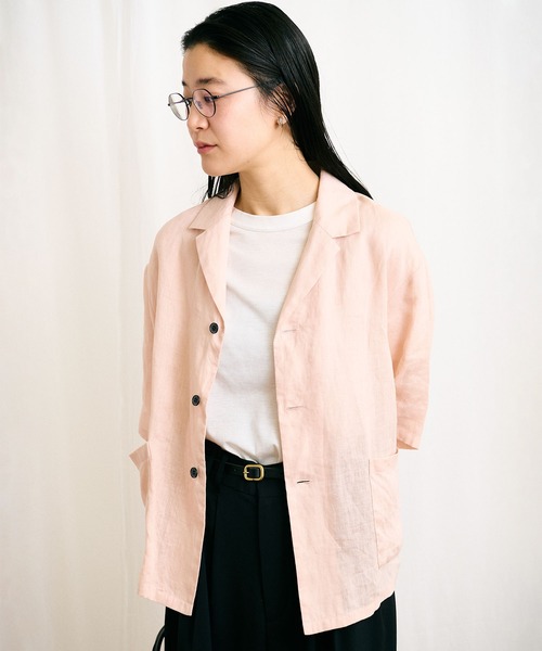 ブラウス シャツ DAILY LINEN shirt レディース fig London ブラウス シャツ DAILY LINEN shirt レディース