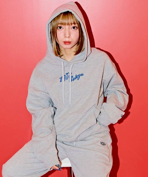「UGG」 プルオーバーパーカー M ライトグレー レディース UGG Australia 「UGG」 プルオーバーパーカー M グレー