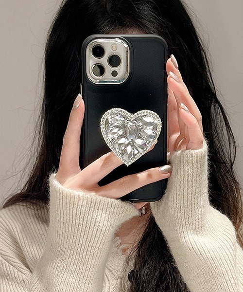 名入れ♡ぷっくりハート✨キラキラ金箔✨リボンチャーム⭐︎スマホケースiPhone 名入れ二箇所♡ぷっくりハート✨キラキラ金箔入り✨リボン